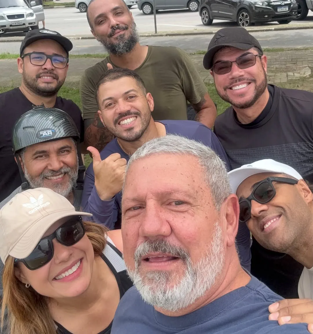Selfie do Xandão com uma turma nova de alunos